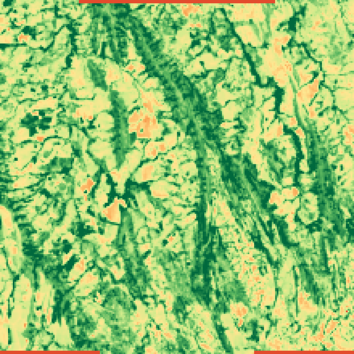 Sinal vegetal comparativo em visualização demonstrativa